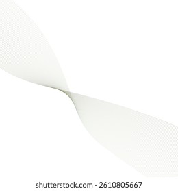 Modern abstract glowing wave lines on white background. Dynamic flowing wave design element. Futuristic technology and sound wave pattern. Abstract Modern Line, Wave Designed On white Background.