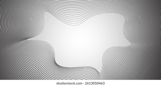 Modern abstract glowing wave lines on white background. Dynamic flowing wave design element. Futuristic technology and sound wave pattern. Abstract Modern Line, Wave Designed On white Background.