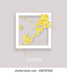 Modern Abstract Gold Vector Design