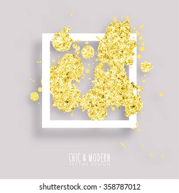 Modern Abstract Gold Vector Design
