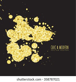 Modern Abstract Gold Vector Design