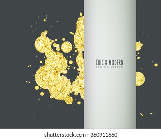 Modern Abstract Gold Vector Design