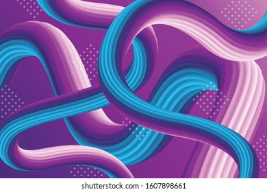 Modern Abstract Gradient 3D Fluid Shapes Vector