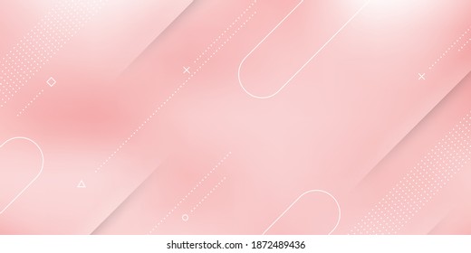 Fondo de degradado abstracto moderno con efecto desenfocado, colores suaves y blancos y elementos Memphis.