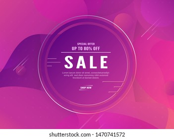 Modern abstract gradient background in liquid and fluid style. Trend design of the world. 3D illustration template for web banner, business presentation, discount, advertisement.