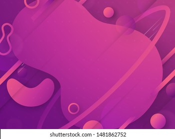 Modern abstract gradient background in liquid and fluid style. Trend design of the world. 3D illustration template for web banner, business presentation.