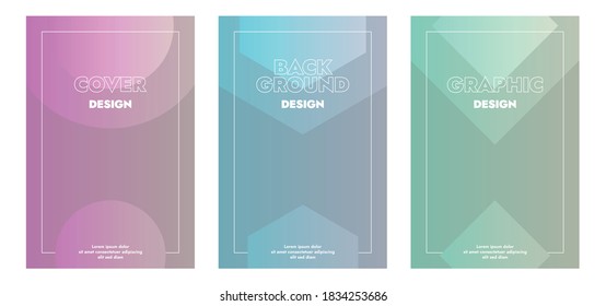 Fondo de degradado abstracto moderno de forma mínima para la cubierta, pancarta, afiche y otros. Ilustración vectorial.
