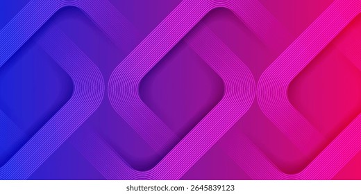 Modern abstract gradient banner background with glowing geometric lines. Futuristic design. Space for your text. Suit for cover, header, banner, advertising. poster, web, eps 10.
