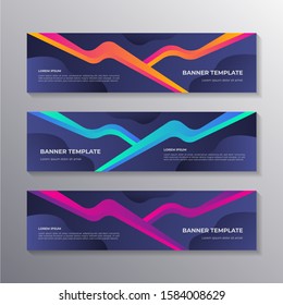 Modern abstract gradient banner template, Applicable for Banners, Header, Footer, Advertising in vector