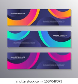 Modern abstract gradient banner template, Applicable for Banners, Header, Footer, Advertising in vector