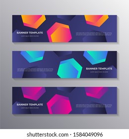Modern abstract gradient banner template, Applicable for Banners, Header, Footer, Advertising in vector