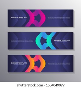 Modern abstract gradient banner template, Applicable for Banners, Header, Footer, Advertising in vector