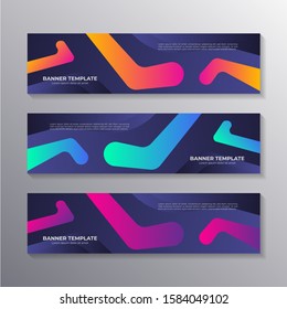 Modern abstract gradient banner template, Applicable for Banners, Header, Footer, Advertising in vector