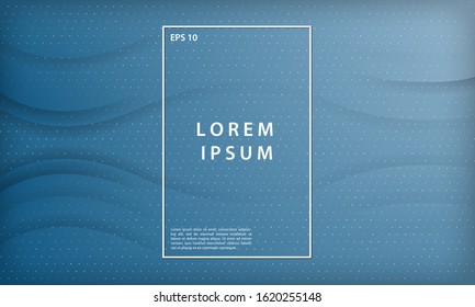 Modern abstract gradient blue background with dots element. Modern vector design template.