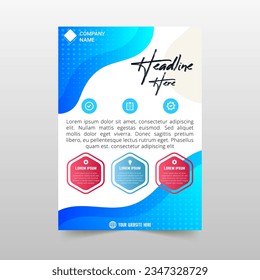 Modernes Abstraktes Blankopfblatt mit Fließformen kann für Geschäftsdesigns, Präsentationen oder alle geeigneten Designs verwendet werden.