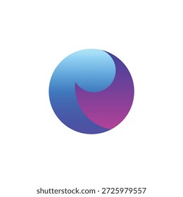 Moderno abstrato gradiente círculo logotipo design com fluir formas suaves. Adequado para negócios, tecnologia, start-up, marca corporativa, ícone de aplicativo, identidade digital e marcas criativas. Modelo de logotipo limpo, mínimo e profissional no fundo branco.