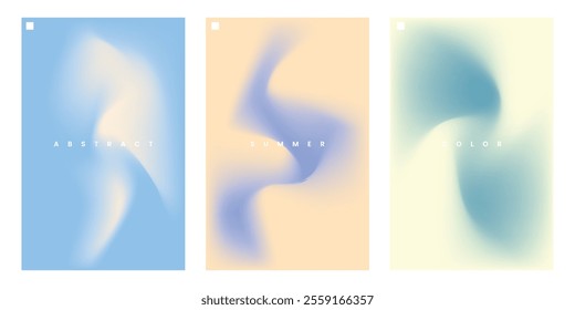 Modern Abstract Gradient Colors Backgrounds Summer Poster Design