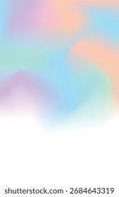 Modern abstract gradient cover with copy space for text and logos. Colorful gradient texture blends with soft pastel colors. Perfect for posters, flyers, banners, greeting cards, ads or background