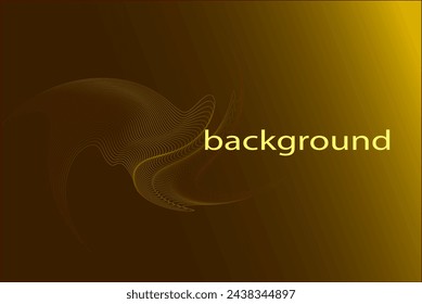 Modern abstract gradient dark banner background. Banner graphic design. Background template. Background with yellow gradient waves. Vector.
