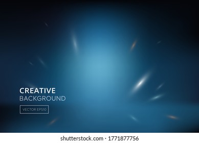 Modern abstract gradient dark blue background with glowing sparking light