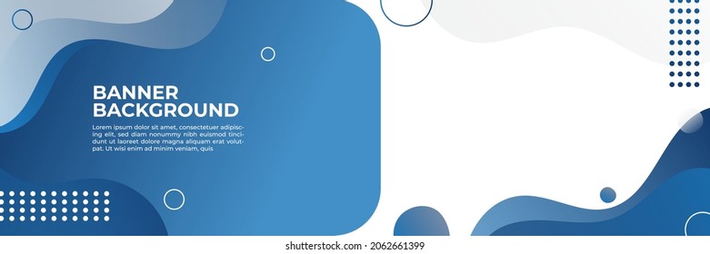 Modern abstract gradient dark blue technology banner background