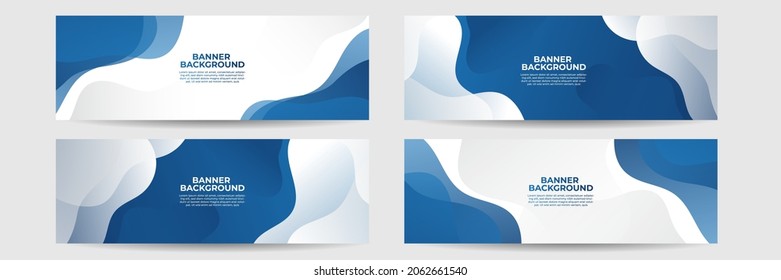 Modern abstract gradient dark blue technology banner background