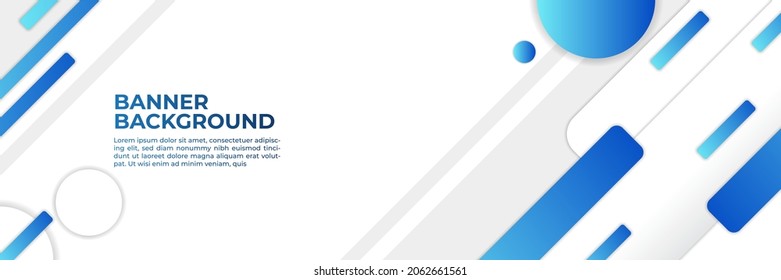 Modern abstract gradient dark blue technology banner background