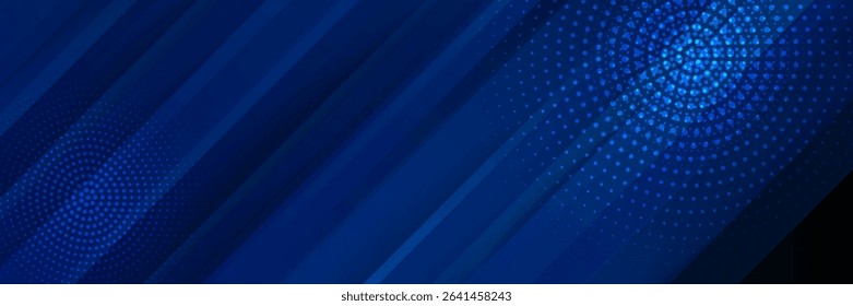 Modern abstract gradient dark blue banner background, vector