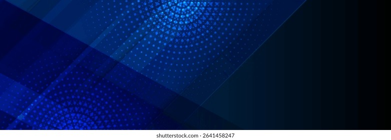 Modern abstract gradient dark blue banner background, vector