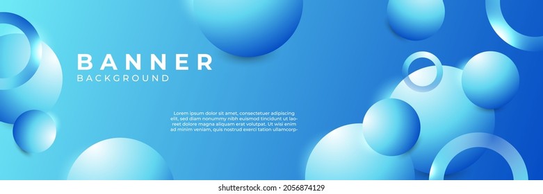 Modern abstract gradient dark navy blue banner and white background