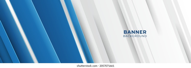Modern abstract gradient dark navy blue technology banner background