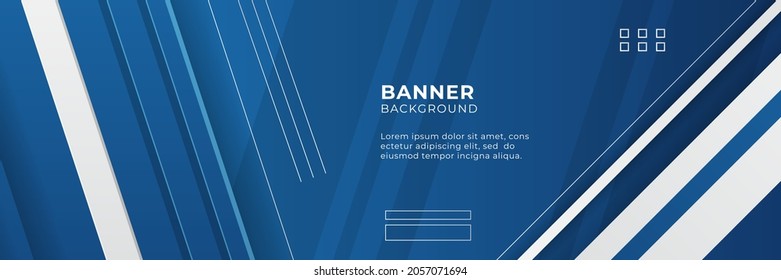 Modern abstract gradient dark navy blue technology banner background