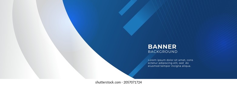 Modern abstract gradient dark navy blue technology banner background