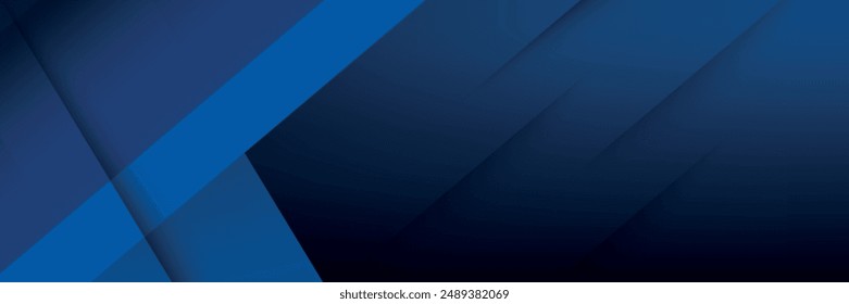 Modern abstract gradient dark navy blue banner background. vector