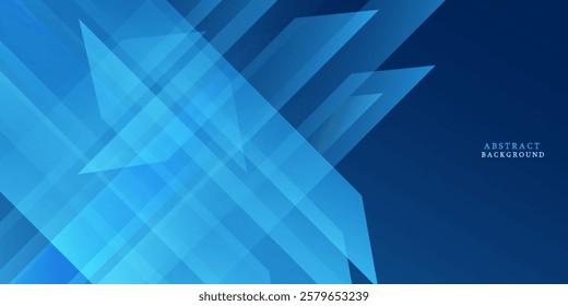 Modern abstract gradient dark navy blue banner background