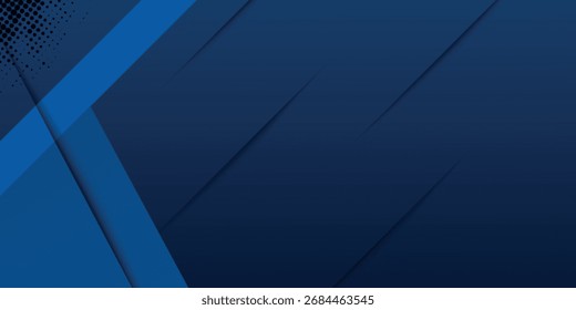 Modern abstract gradient dark navy blue banner background. vector

