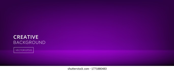 Gradiente abstracto moderno fondo del banner de la habitación morado oscuro