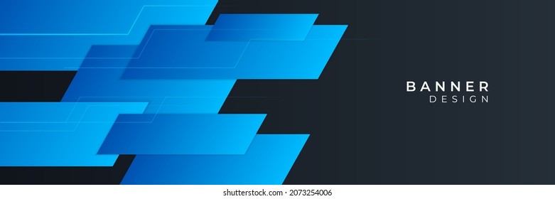 Modern abstract gradient dark purplish blue banner background. abstract geometric blue banner background. Banner templates with modern abstract design. Abstract blue lines technology background