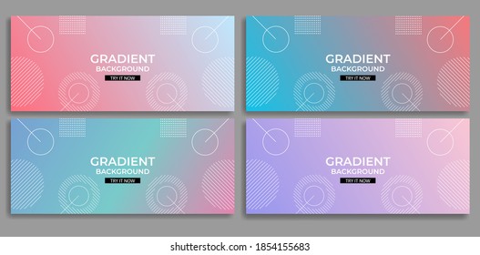 Modern abstract gradient geometric background. Very useable for landing page, website, banner, poster, event, etc.