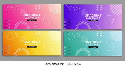 Modern abstract gradient geometric background. Very useable for landing page, website, banner, poster, event, etc.