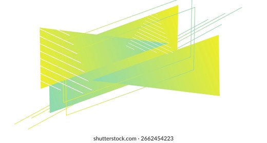 Moderno gradiente Abstractas Anuncio de forma geométrica - fondo de Vector amarillo verde