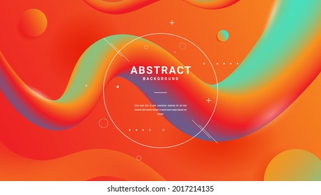 Diseño de fondo del degradado de gradiente abstracto moderno de colores líquidos. Fondo dinámico 3d colorido y fluido. Es Bueno Para Cartel, Marco, Movimiento O Afiche.