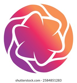 Modern Abstract Gradient Logo with Swirling Design
