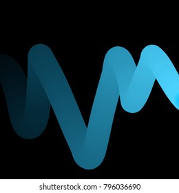 Modern abstract gradient neon shapes composition poster. Minimal neon lights Vector cover design. Futuristic design. Eps10 vector.