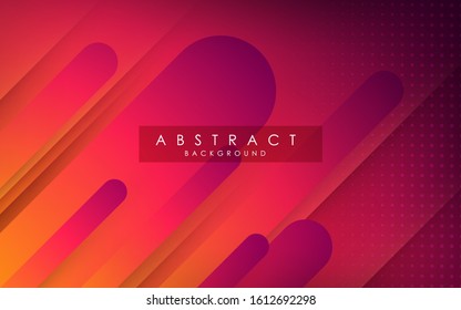 Modern abstract gradient orange and purple background concept with gold line and dots decoration
