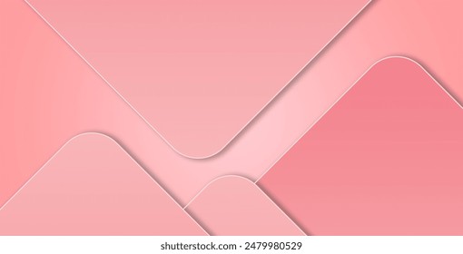 Moderner abstrakter Farbverlauf rosa Hintergrund mit geometrischen Formen 3D Dekoration