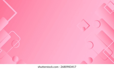 Moderno gradiente abstracto de fondo rosa Plantilla geométrica mínima