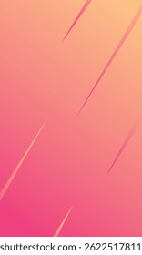 Fondo de melocotón rosa degradado abstracto moderno con línea diagonal. Elemento de Diseño gráfico simple. Concepto futurista. Plantilla de Anuncio Horizontal con espacio para su texto. Vector