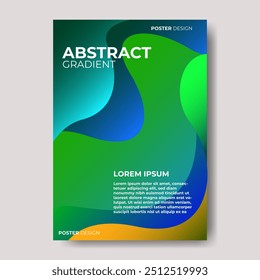 Diseño abstracto moderno del cartel del gradiente 