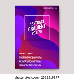 Diseño abstracto moderno del cartel del gradiente 